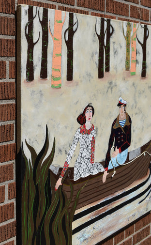 Original art for sale at UGallery.com | The Royal Trip by Diana Rosa | $3,525 | mixed media artwork | 40' h x 40' w | photo 2