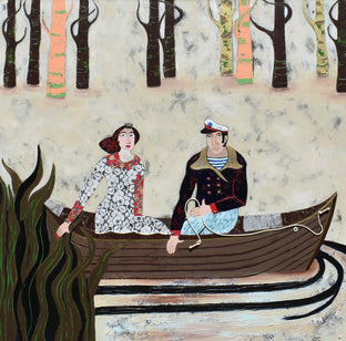 Original art for sale at UGallery.com | The Royal Trip by Diana Rosa | $3,525 | mixed media artwork | 40' h x 40' w | photo 1
