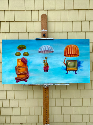 Original art for sale at UGallery.com | Anyone Fancy a Fresca? by Diane Flick | $3,400 | oil painting | 24' h x 48' w | photo 3