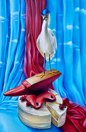 Original art for sale at UGallery.com | The Ecstasy of Colonel Picklebottom by Diane Flick | $2,600 | oil painting | 36' h x 24' w