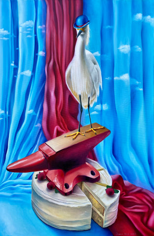 Original art for sale at UGallery.com | The Ecstasy of Colonel Picklebottom by Diane Flick | $2,600 | oil painting | 36' h x 24' w | photo 1