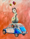 Original art for sale at UGallery.com | The Think Piece by Diane Flick | $750 | oil painting | 20' h x 16' w | thumbnail 1