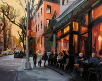 Original art for sale at UGallery.com | Dinnertime in the West Village by Jonelle Summerfield | $900 | oil painting | 16' h x 20' w | thumbnail 1