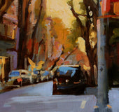 Original art for sale at UGallery.com | Dinnertime in the West Village by Jonelle Summerfield | $900 | oil painting | 16' h x 20' w | thumbnail 3