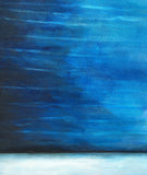 Original art for sale at UGallery.com | Diving In Sapphire by Marie-Eve Champagne | $950 | acrylic painting | 40' h x 30' w | thumbnail 4