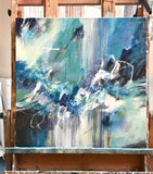 Original art for sale at UGallery.com | Cosmic Force by DL Watson | $1,425 | acrylic painting | 24' h x 24' w | thumbnail 3