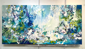 Original art for sale at UGallery.com | Secret Garden by DL Watson | $6,950 | acrylic painting | 36' h x 72' w | thumbnail 3