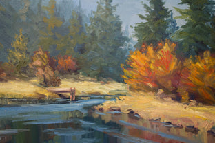 Dock Dreaming of Fishing by Karen E Lewis |   Closeup View of Artwork 