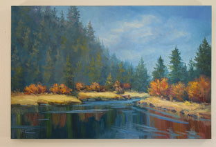 Dock Dreaming of Fishing by Karen E Lewis |  Context View of Artwork 