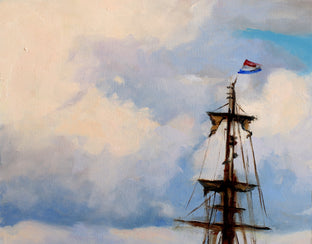 Docked in Oban II by Jonelle Summerfield |  Side View of Artwork 