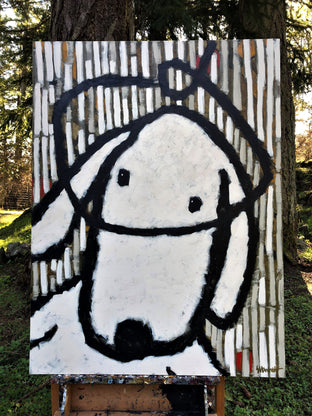 Original art for sale at UGallery.com | Dogcatcher by Jaime Ellsworth | $3,300 | acrylic painting | 48' h x 36' w | photo 3