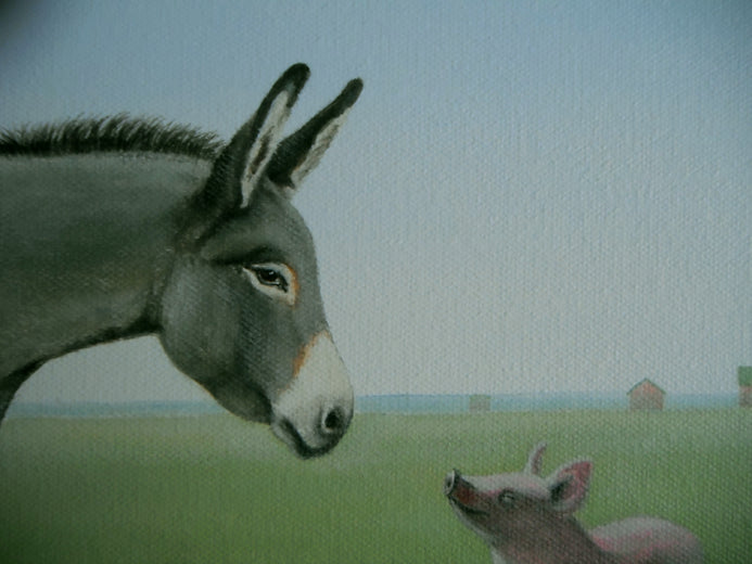 Just Met! by Sharon France |   Closeup View of Artwork 