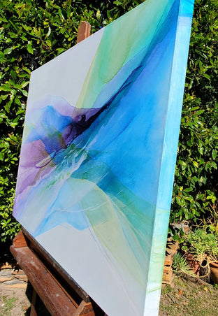Blue Mist and Coffee by Dorothy Dunn |  Side View of Artwork 