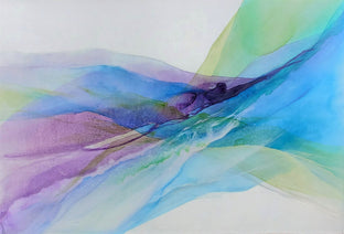 Original art for sale at UGallery.com | Blue Mist and Coffee by Dorothy Dunn | $1,700 | acrylic painting | 28' h x 42' w | photo 1