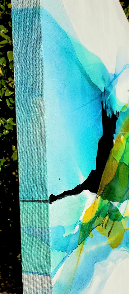 Stormy Seas by Dorothy Dunn |  Side View of Artwork 