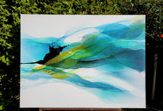 Original art for sale at UGallery.com | Stormy Seas by Dorothy Dunn | $1,375 | acrylic painting | 30' h x 40' w | thumbnail 3