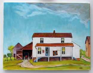 Original art for sale at UGallery.com | Amish Farmhouse by Doug Cosbie | $575 | oil painting | 14' h x 18' w | photo 3
