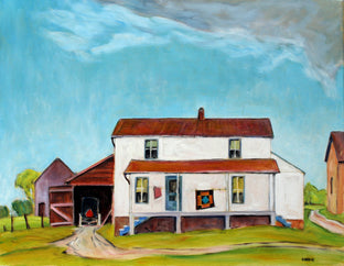 Original art for sale at UGallery.com | Amish Farmhouse by Doug Cosbie | $575 | oil painting | 14' h x 18' w | photo 1