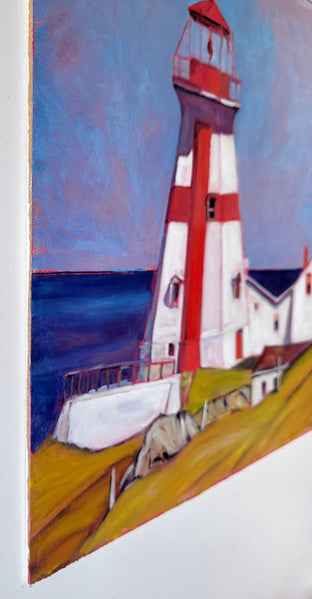 East Quoddy Lighthouse, Campobello Island by Doug Cosbie |  Side View of Artwork 