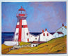 Original art for sale at UGallery.com | East Quoddy Lighthouse, Campobello Island by Doug Cosbie | $375 | oil painting | 11' h x 14' w | thumbnail 3