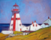 Original art for sale at UGallery.com | East Quoddy Lighthouse, Campobello Island by Doug Cosbie | $375 | oil painting | 11' h x 14' w | thumbnail 1