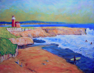 Evening, Lighthouse Point, Santa Cruz - Commission by Doug Cosbie |  Artwork Main Image 