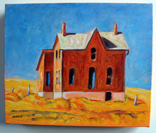 Original art for sale at UGallery.com | House on the Hill, near Palermo, North Dakota by Doug Cosbie | $350 | oil painting | 10' h x 12' w | photo 3