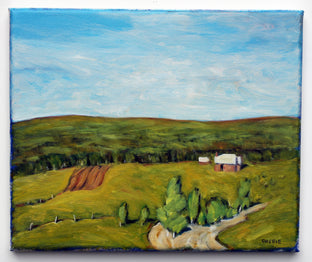 Original art for sale at UGallery.com | Near Great Meadow, Virginia by Doug Cosbie | $300 | oil painting | 8' h x 10' w | photo 3