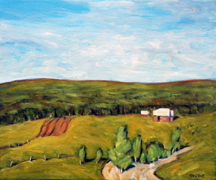 Original art for sale at UGallery.com | Near Great Meadow, Virginia by Doug Cosbie | $300 | oil painting | 8' h x 10' w | photo 1