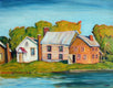 Original art for sale at UGallery.com | Old Bedford Village, PA by Doug Cosbie | $425 | oil painting | 14' h x 18' w | thumbnail 1