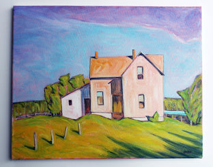 Original art for sale at UGallery.com | Ottawa Valley Farm by Doug Cosbie | $475 | oil painting | 16' h x 20' w | photo 3