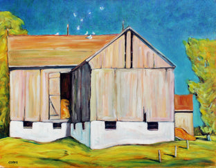 Original art for sale at UGallery.com | Pennsylvania Dairy Barn by Doug Cosbie | $575 | oil painting | 14' h x 18' w | photo 1