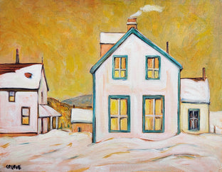 Original art for sale at UGallery.com | Winter's Dusk by Doug Cosbie | $375 | oil painting | 11' h x 14' w | photo 1