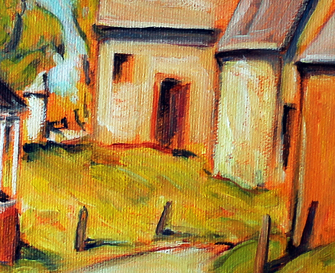 Wright Street, Sterling Ontario by Doug Cosbie |  Closeup View of Artwork 