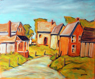 Original art for sale at UGallery.com | Wright Street, Sterling Ontario by Doug Cosbie | $350 | oil painting | 10' h x 12' w | thumbnail 1
