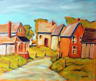 oil painting by Doug Cosbie titled Wright Street, Sterling Ontario
