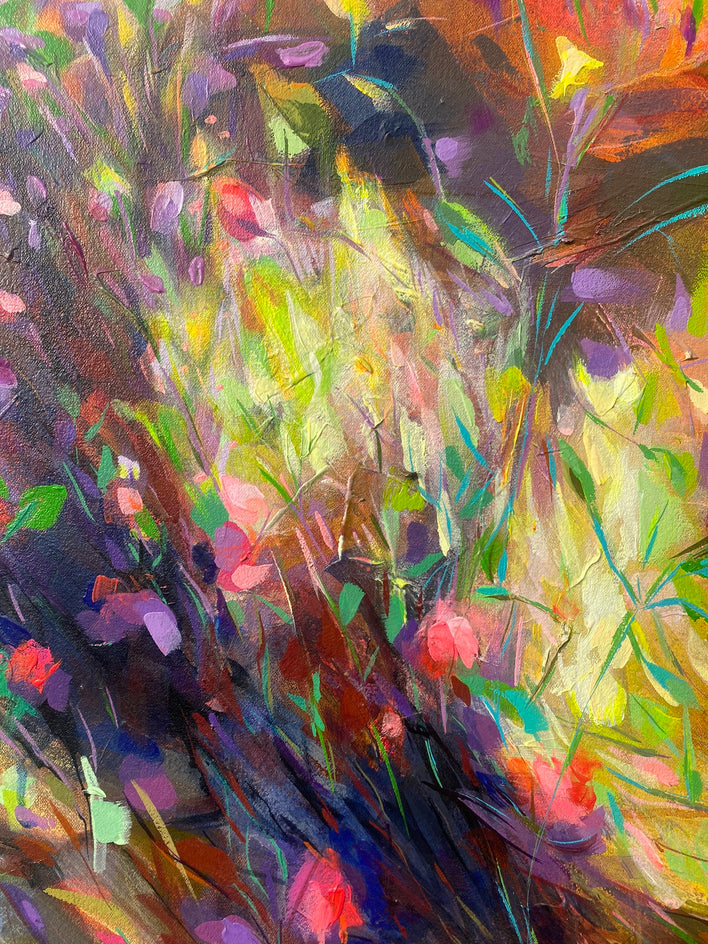 Flowers Hurricane by Dowa Hattem |  Closeup View of Artwork 