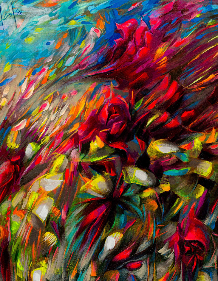 Gone with the Wind by Dowa Hattem |  Closeup View of Artwork 