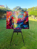 Original art for sale at UGallery.com | Vibrant Breeze by Dowa Hattem | $2,100 | mixed media artwork | 31.49' h x 39.37' w | thumbnail 3