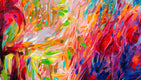 Original art for sale at UGallery.com | Vibrant Breeze by Dowa Hattem | $2,100 | mixed media artwork | 31.49' h x 39.37' w | thumbnail 4