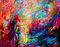 Original art for sale at UGallery.com | Vibrant Breeze by Dowa Hattem | $2,100 | mixed media artwork | 31.49' h x 39.37' w | thumbnail 1