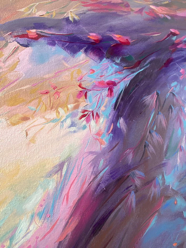 A Cloud of Flowers by Dowa Hattem |  Closeup View of Artwork 