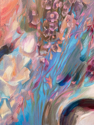 Original art for sale at UGallery.com | Dreamy Waves by Dowa Hattem | $2,900 | oil painting | 55.1' h x 55.12' w | photo 4
