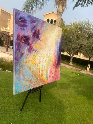 Original art for sale at UGallery.com | Torrent of Dreams by Dowa Hattem | $2,900 | oil painting | 55.1' h x 55.12' w | photo 3