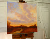 Original art for sale at UGallery.com | Down the Delta by Elizabeth Garat | $1,700 | oil painting | 30' h x 30' w | thumbnail 3