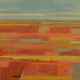 Original art for sale at UGallery.com | Orange Fields 2 by Srinivas Kathoju | $350 | oil painting | 12' h x 12' w | thumbnail 1