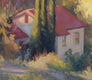 Original art for sale at UGallery.com | House on Mingus Mountain by Sherri Aldawood | $350 | oil painting | 9' h x 12' w | thumbnail 4
