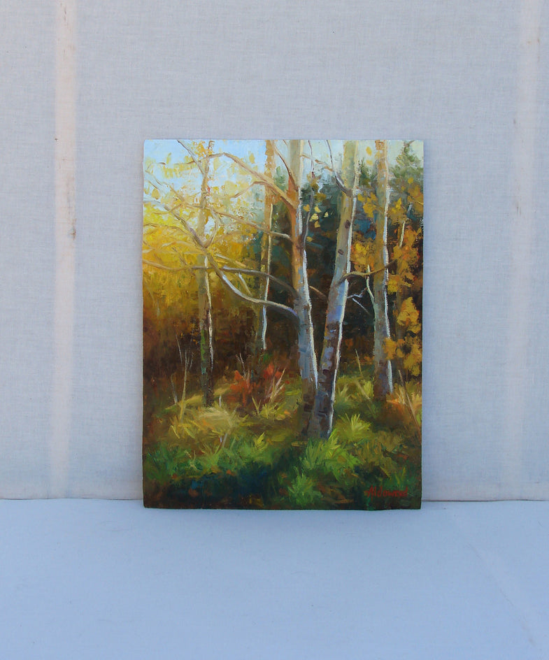 Aspens in Golden Light by Sherri Aldawood |  Context View of Artwork 