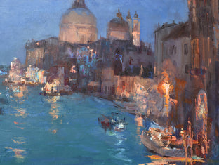 Original art for sale at UGallery.com | View from the Accademia Bridge by Oksana Johnson | $3,500 | oil painting | 36' h x 36' w | photo 4