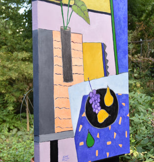 Original art for sale at UGallery.com | One Green Pear by Feng Biddle | $1,550 | oil painting | 36' h x 26' w | photo 2